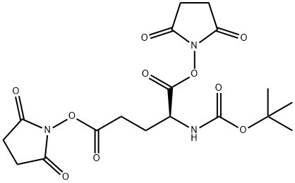 L-Glutamic acid, N-[(1,1-dimethylethoxy)carbonyl]-, 1,5-bis(2,5-dioxo-1-pyrrolidinyl) ester Structure