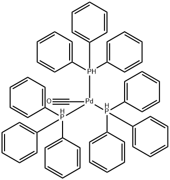 Palladium, carbonyltris(triphenylphosphine)-, (T-4)- 化学構造式