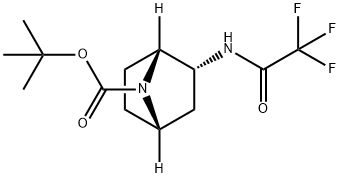 N-(endo-7-Boc-7-azabicyclo[2.2.1]heptan-2-yl) trifluoroacetamide Struktur