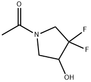 1-(3,3-difluoro-4-hydroxypyrrolidin-1-yl)ethanone Struktur