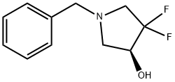 (S)-1-benzyl-4,4-difluoropyrrolidin-3-ol Struktur