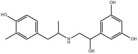 1,3-Benzenediol, 5-[1-hydroxy-2-[[2-(4-hydroxy-3-methylphenyl)-1-methylethyl]amino]ethyl]- Structure