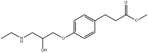 Benzenepropanoic acid, 4-[3-(ethylamino)-2-hydroxypropoxy]-, methyl ester Structure