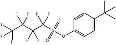 1-Butanesulfonic acid, 1,1,2,2,3,3,4,4,4-nonafluoro-, 4-(1,1-dimethylethyl)phenyl ester 化学構造式