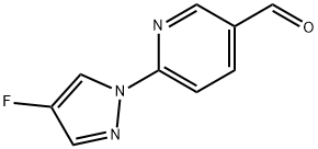 3-吡啶甲醛,6-(4-氟-1H-吡唑-1-基)- 结构式