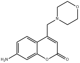 2H-1-Benzopyran-2-one, 7-amino-4-(4-morpholinylmethyl)- Structure