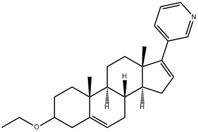 Pyridine, 3-(3-ethoxyandrosta-5,16-dien-17-yl)- 化学構造式
