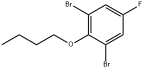 1,3-dibromo-2-butoxy-5-fluorobenzene Structure