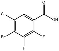 Benzoic acid, 4-bromo-5-chloro-2,3-difluoro- Structure