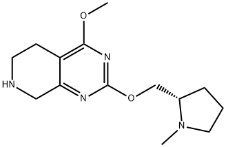 Pyrido[3,4-d]pyrimidine, 5,6,7,8-tetrahydro-4-methoxy-2-[[(2S)-1-methyl-2-pyrrolidinyl]methoxy]- Structure