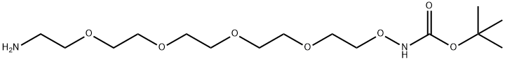 3,6,9,12,15-Pentaoxa-2-azaheptadecanoic acid, 17-amino-, 1,1-dimethylethyl ester Structure
