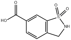 1,2-Benzisothiazole-6-carboxylic acid, 2,3-dihydro-, 1,1-dioxide Struktur