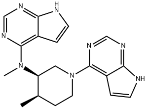 7H-Pyrrolo[2,3-d]pyrimidin-4-amine, N-methyl-N-[(3R,4R)-4-methyl-1-(7H-pyrrolo[2,3-d]pyrimidin-4-yl)-3-piperidinyl]-,2504210-38-0,结构式