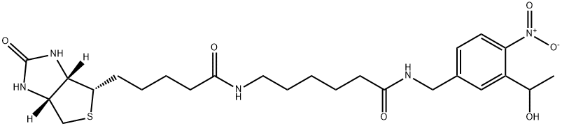 1H-Thieno[3,4-d]imidazole-4-pentanamide, hexahydro-N-[6-[[[3-(1-hydroxyethyl)-4-nitrophenyl]methyl]amino]-6-oxohexyl]-2-oxo-, (3aS,4S,6aR)- Structure