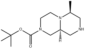 2H-Pyrazino[1,2-a]pyrazine-2-carboxylic acid, octahydro-6-methyl-, 1,1-dimethylethyl ester, (6S,9aS)- Struktur