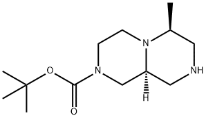 (6S,9AS)-6-甲基八氢-2H-吡嗪并[1,2-A]吡嗪-2-羧酸叔丁酯, 2506407-40-3, 结构式