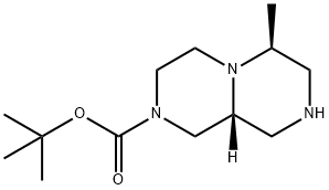 2H-Pyrazino[1,2-a]pyrazine-2-carboxylic acid, octahydro-6-methyl-, 1,1-dimethylethyl ester, (6S,9aR)- Struktur
