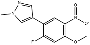 4-(2-氟-4-甲氧基-5-硝基苯基)-1-甲基吡唑, 2511713-93-0, 结构式
