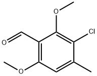 Benzaldehyde, 3-chloro-2,6-dimethoxy-4-methyl- 结构式
