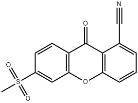 9H-Xanthene-1-carbonitrile, 6-(methylsulfonyl)-9-oxo- Structure