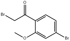 Ethanone, 2-bromo-1-(4-bromo-2-methoxyphenyl)-, 252561-75-4, 结构式