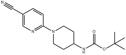 tert-Butyl n-[1-(5-cyanopyridin-2-yl)piperidin-4-yl]carbamate Structure