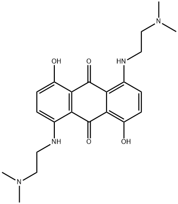 9,10-Anthracenedione, 1,5-bis[[2-(dimethylamino)ethyl]amino]-4,8-dihydroxy- Structure