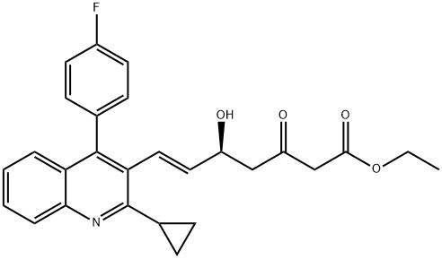 Dehydropitavastatin ethyl ester 化学構造式