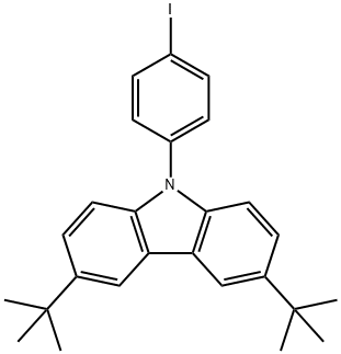 9H-Carbazole, 3,6-bis(1,1-dimethylethyl)-9-(4-iodophenyl)- Struktur