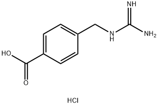 4-{[(Diaminomethylidene)amino]methyl}benzoic Acid Hydrochloride Structure