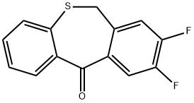 Dibenzo[b,e]thiepin-11(6H)-one, 8,9-difluoro- Struktur