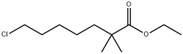 Heptanoic acid, 7-chloro-2,2-dimethyl-, ethyl ester Struktur