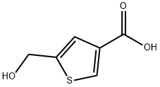 3-Thiophenecarboxylic acid, 5-(hydroxymethyl)- Struktur