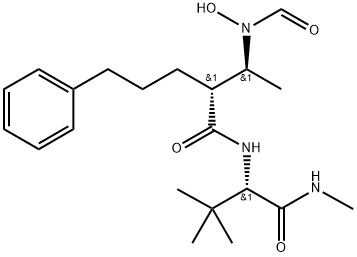 (ALPHAR)-N-[(1S)-2,2-二甲基-1-[(甲基氨基)羰基]丙基]-ALPHA-[(1S)-1-(甲酰基羟基氨基)乙基]苯戊酰胺,260264-93-5,结构式