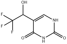2,4(1H,3H)-Pyrimidinedione, 5-(2,2,2-trifluoro-1-hydroxyethyl)- 化学構造式