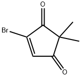 4-Cyclopentene-1,3-dione, 4-bromo-2,2-dimethyl-,26154-26-7,结构式