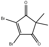 4-Cyclopentene-1,3-dione, 4,5-dibromo-2,2-dimethyl- Structure