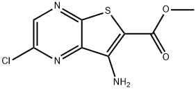 7-氨基-2-氯噻吩并[2,3-B]吡嗪-6-羧酸甲酯,263143-71-1,结构式