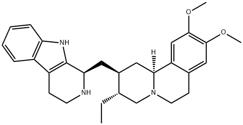 2H-Benzo[a]quinolizine, 3-ethyl-1,3,4,6,7,11b-hexahydro-9,10-dimethoxy-2-[[(1R)-2,3,4,9-tetrahydro-1H-pyrido[3,4-b]indol-1-yl]methyl]-, (2S,3R,11bS)- Structure