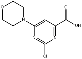 4-Pyrimidinecarboxylic acid, 2-chloro-6-(4-morpholinyl)- Structure