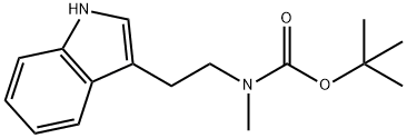 Carbamic acid, N-[2-(1H-indol-3-yl)ethyl]-N-methyl-, 1,1-dimethylethyl ester 结构式