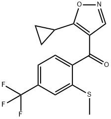 Methanone, (5-cyclopropyl-4-isoxazolyl)[2-(methylthio)-4-(trifluoromethyl)phenyl]- 结构式