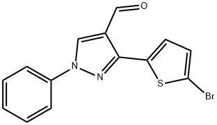 3-(5-溴噻吩-2-基)-1-苯基-1H-吡唑-4-甲醛,274900-91-3,结构式