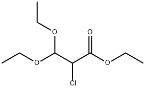 Propanoic acid, 2-chloro-3,3-diethoxy-, ethyl ester Struktur