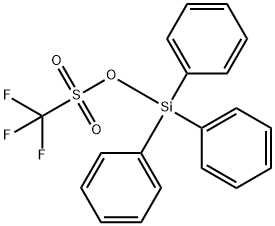 Methanesulfonic acid, 1,1,1-trifluoro-, triphenylsilyl ester Struktur
