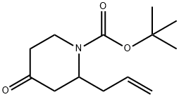 1-Piperidinecarboxylic acid, 4-oxo-2-(2-propen-1-yl)-, 1,1-dimethylethyl ester Structure