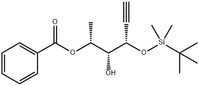 5-Hexyne-2,3-diol, 4-[[(1,1-dimethylethyl)dimethylsilyl]oxy]-, 2-benzoate, (2R,3R,4S)- Structure