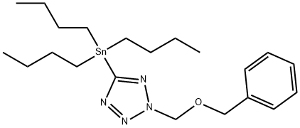 2H-Tetrazole, 2-[(phenylmethoxy)methyl]-5-(tributylstannyl)- Struktur