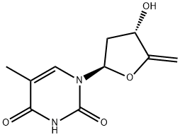 4',5'-Didehydro-5'-deoxythymidine Structure