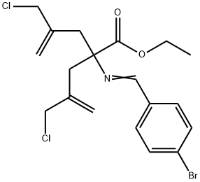 4-Pentenoic acid, 2-[[(4-bromophenyl)methylene]amino]-4-(chloromethyl)-2-[2-(chloromethyl)-2-propenyl]-, ethyl ester (9CI)|